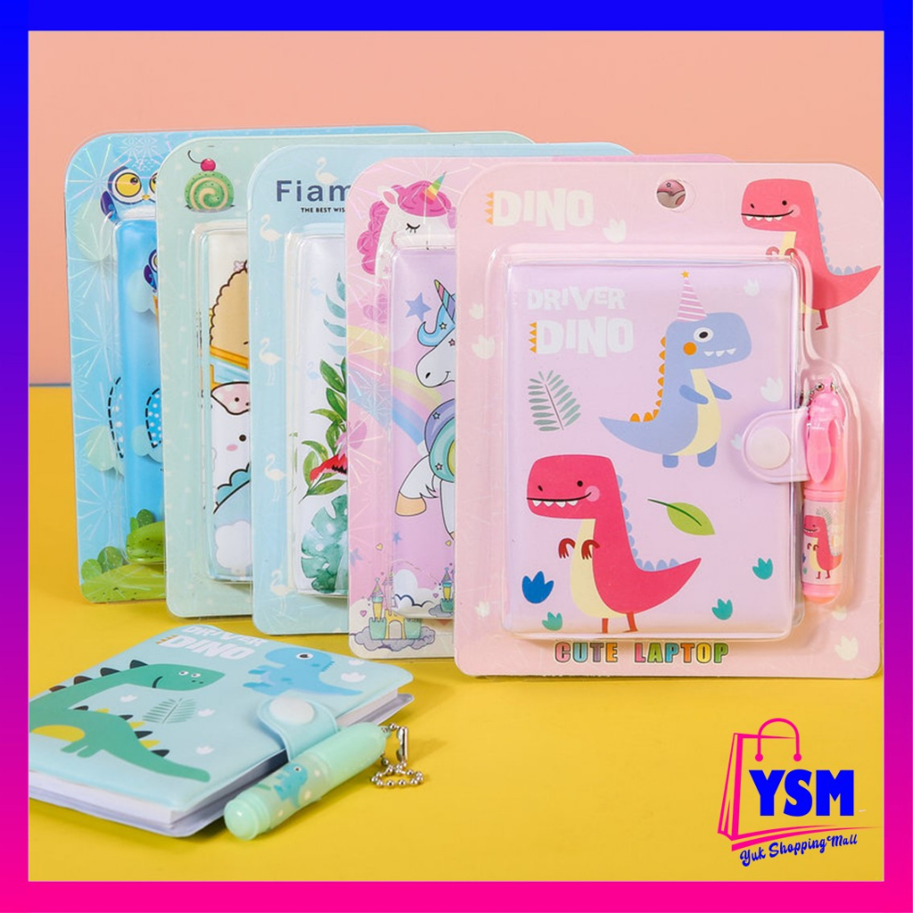 

YSM Set Mini Note Book Notes Unicorn Free Pena Kartun Lucu Kreatif Untuk Anak Anak Buku Catatan Lucu Dengan Pulpen
