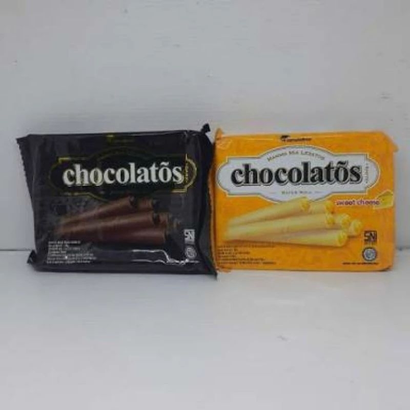 6 pcs Chocolatos WAFER ROLL 27gram rasa keju - coklat/cokelat