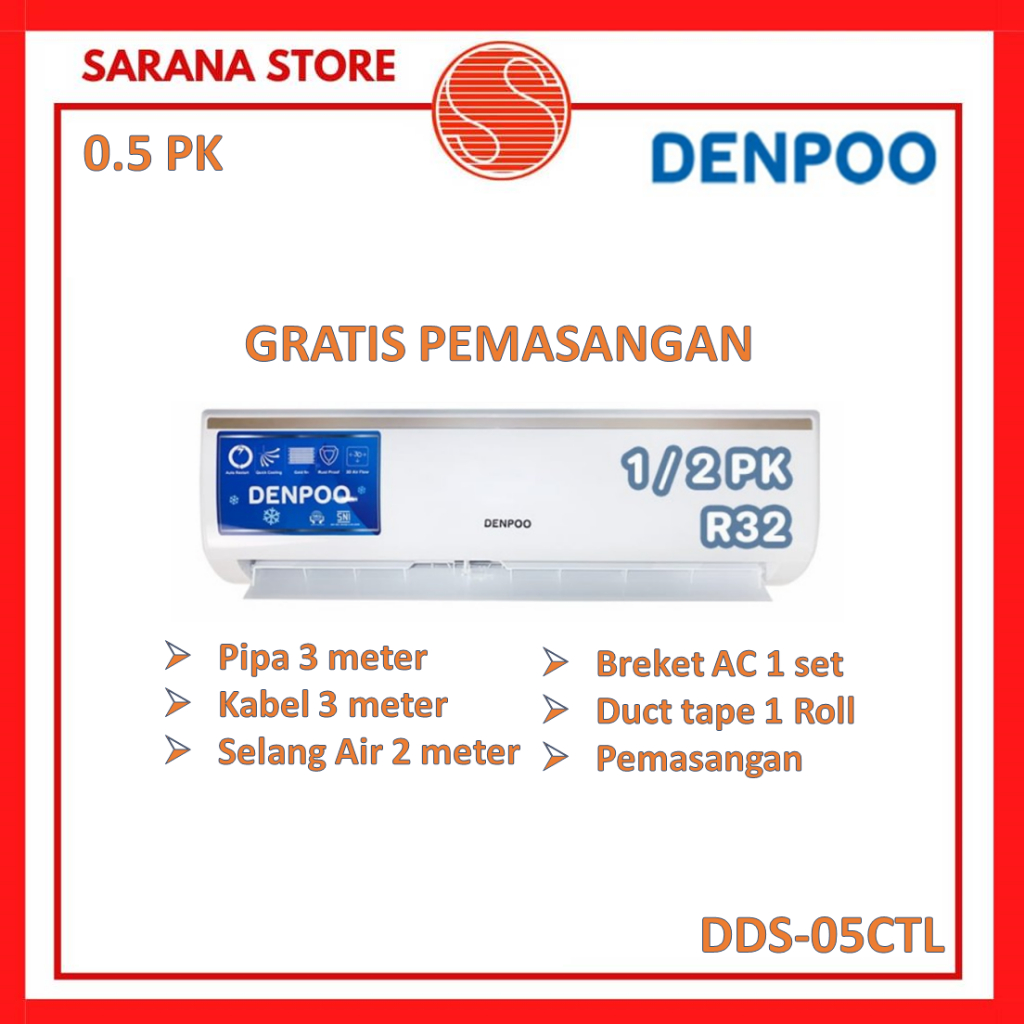 AC DENPOO 1/2 PK Low Watt Series DDS-05CTL 0.5PK DDS05CTL 05CTL