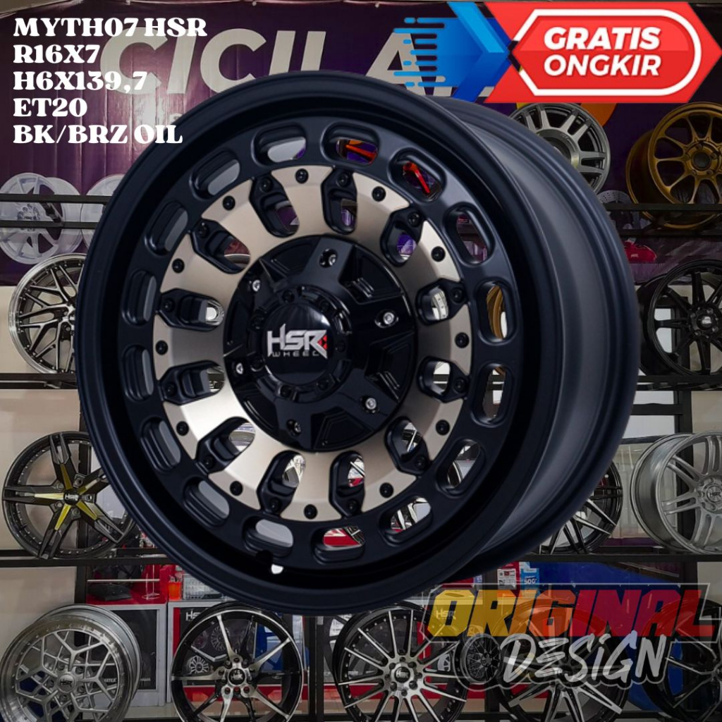 Velg Mobil Ring 16 HSR MYTH07 R16 Hiace , Traga , Panther , Colorado