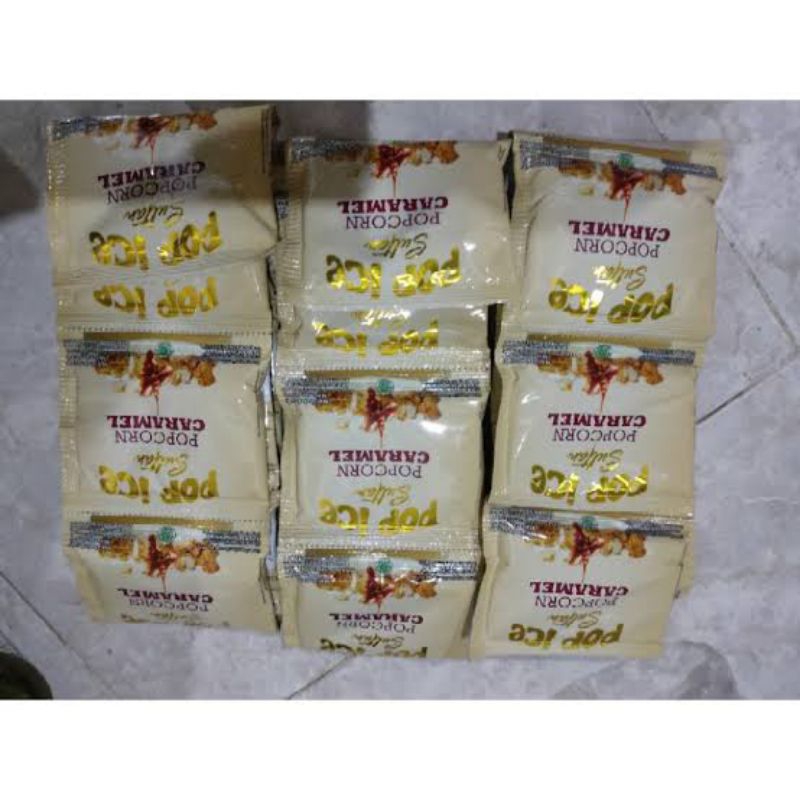

Pop Ice sultan pop corn caramel renceng