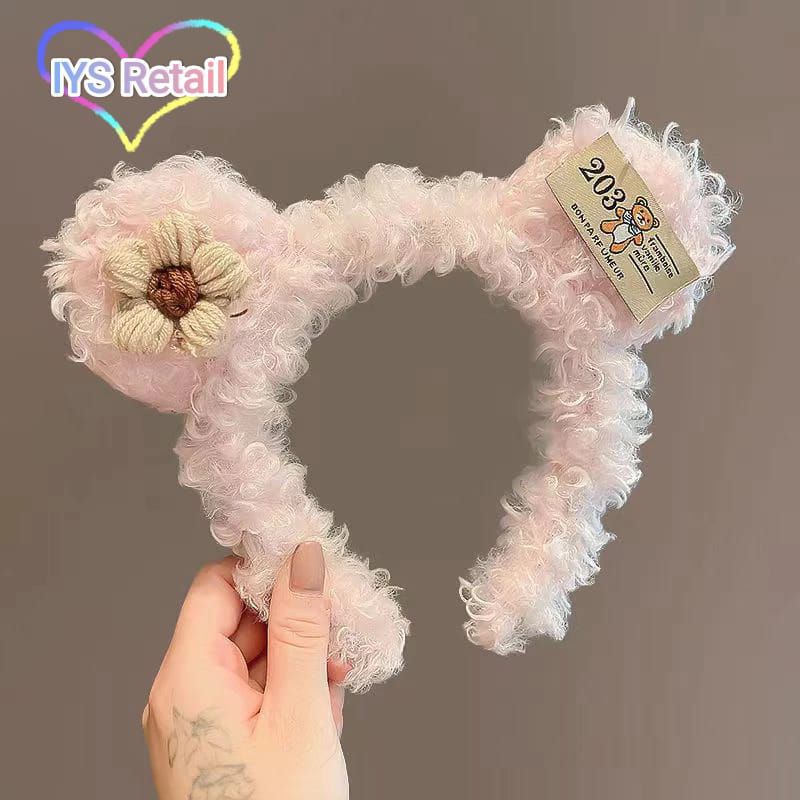 Bando Beruang Bunga Lucu / Bando Korea Lucu