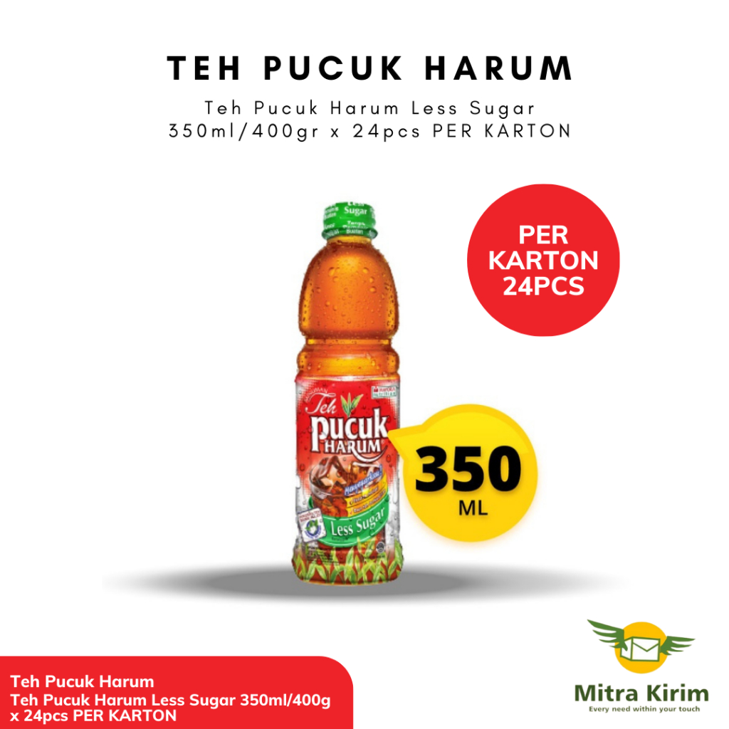 

Teh Pucuk Harum Less Sugar 350ml x 24pcs (Per Karton)