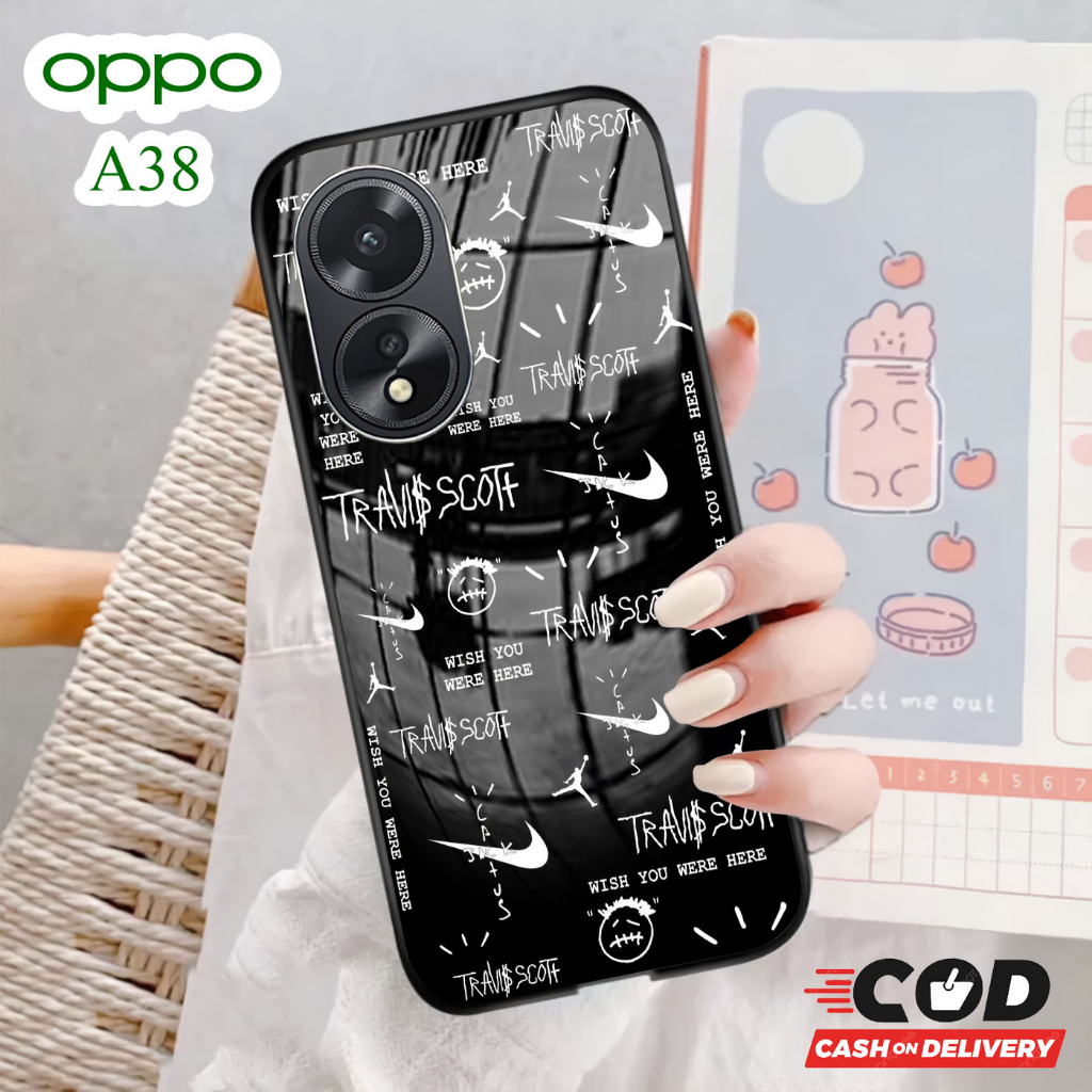 Softcase Glass Kaca OPPO A38 [ S69 ].