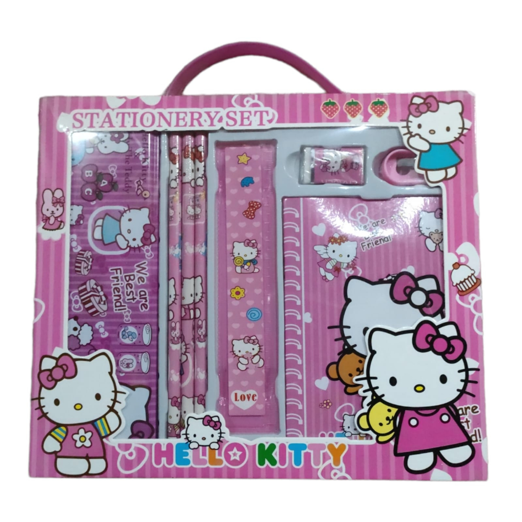 

paket alat tulis study set karakter Hello Kitty