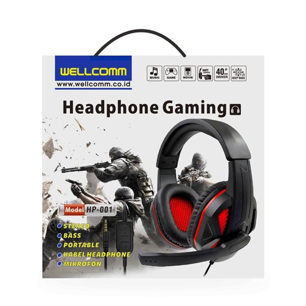 HEADSET HEADPHONE GAMING HP-001 WELLCOMM