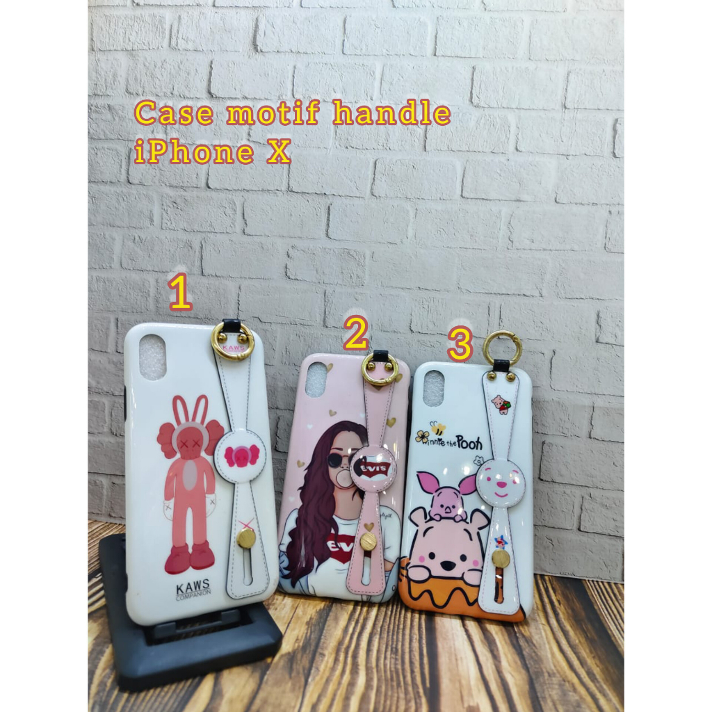 CASE UV MOTIF + POPSOCKET IPHONE X CASING IPHONE X SILICON PELINDUNG HANDPHONE SKIN CASE