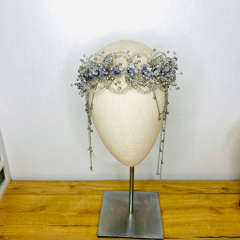 Mahkota juntai tiara pengantin model syahara silver