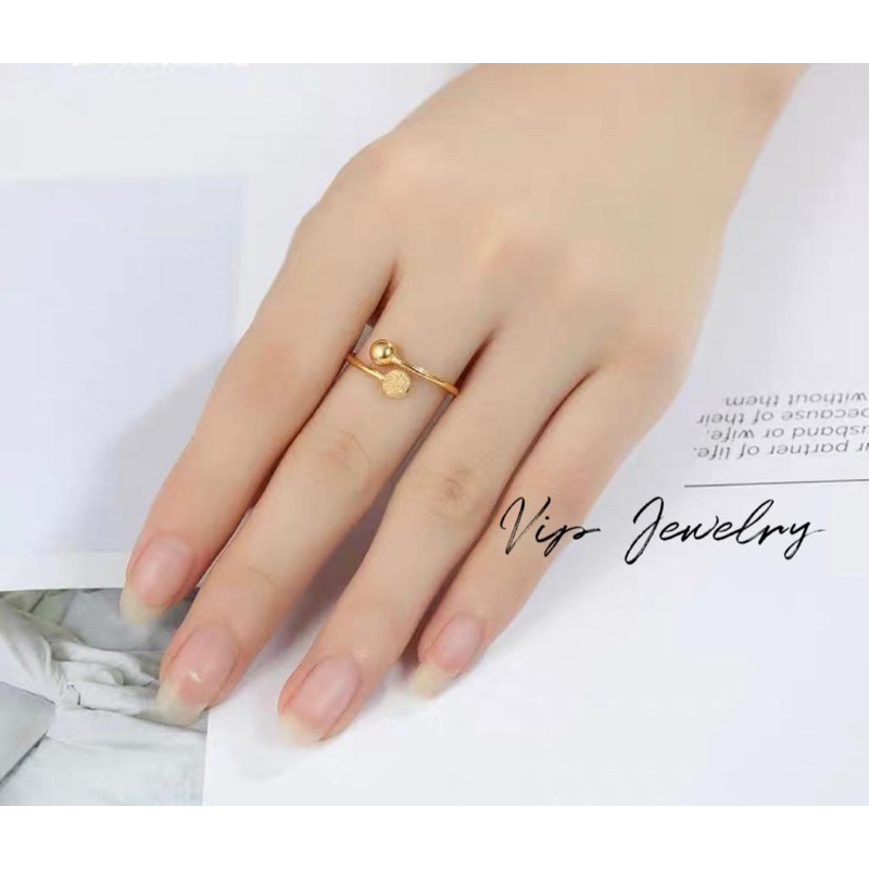 Cincin titanium spiral bola mini