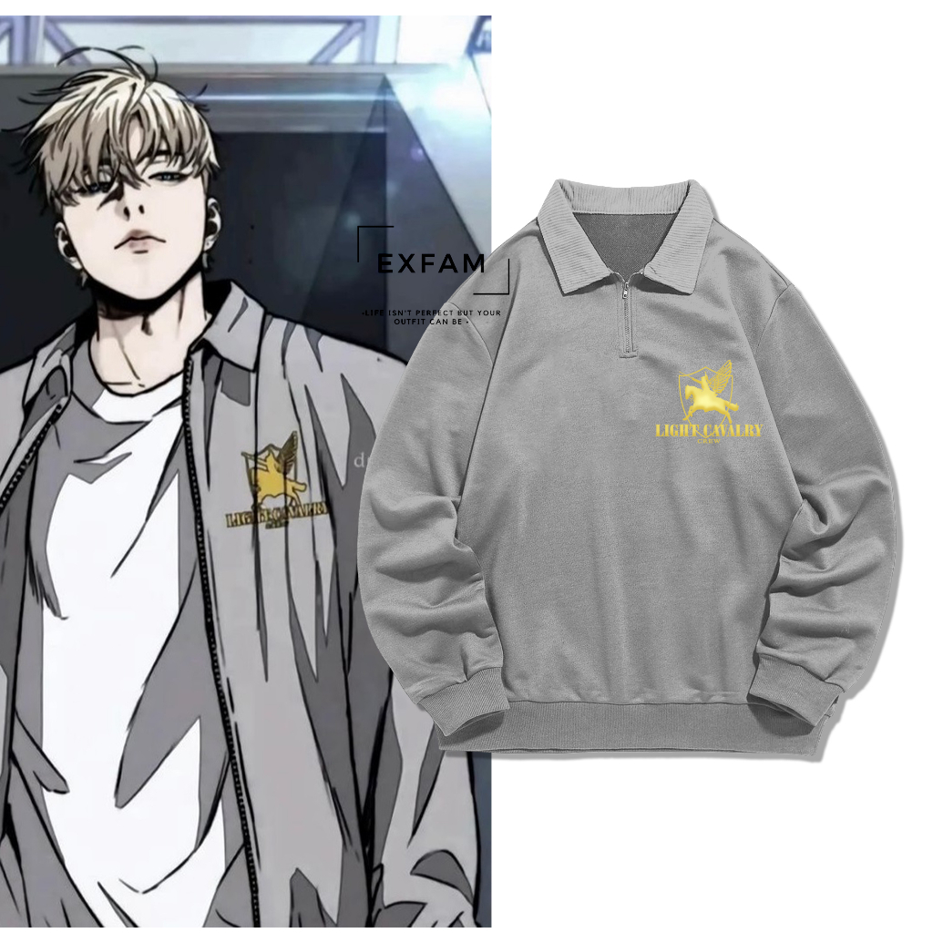 Jaket Halfzipper/Halfzipp Light Cavalry Crew Owen Knight Wind Breaker Outfits
