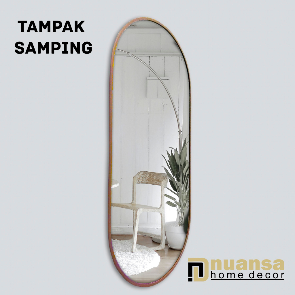CERMIN GANTUNG OVAL - CERMIN DINDING - CERMIN MINIMALIS