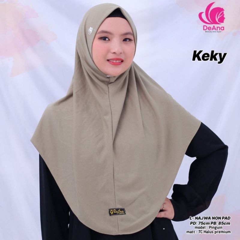 Hijab non pet logo bahan kaos size M L