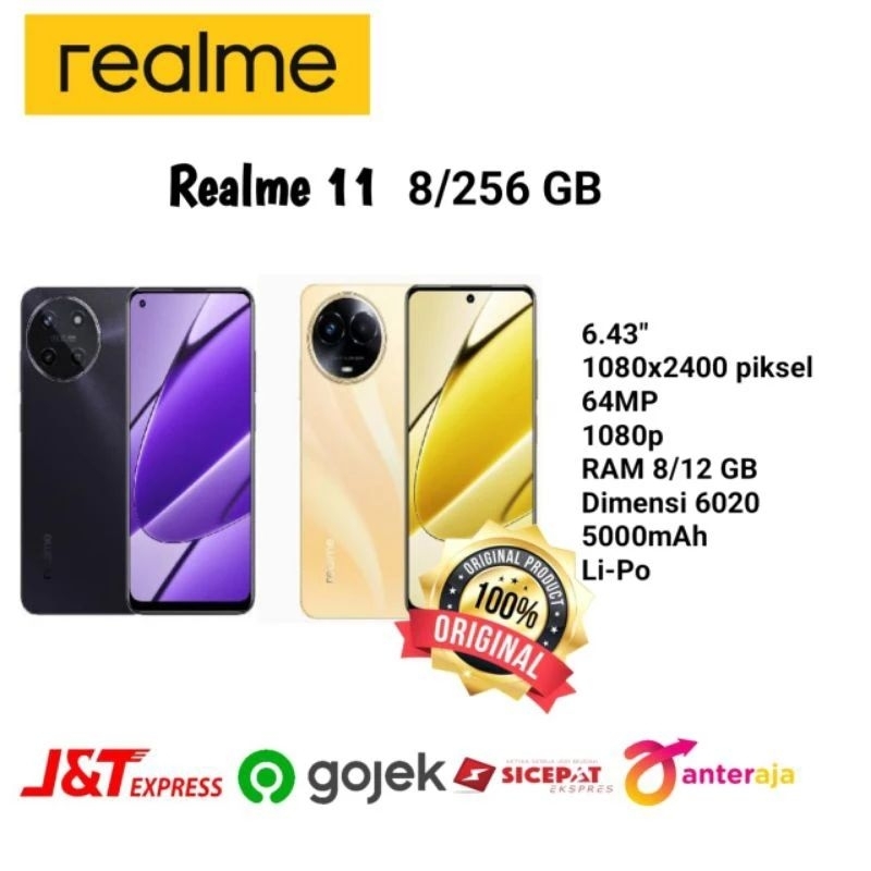 Realme 11 4g 8/256gb new segel garansi resmi 1tahun