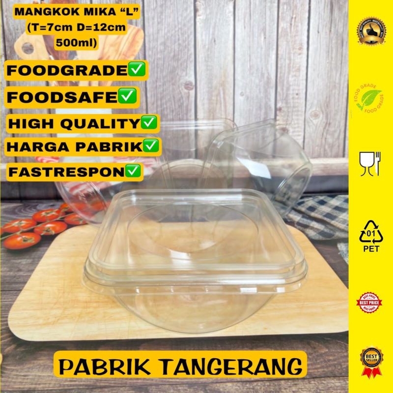 Mangkok Mika merk SIP 500ml - Mangkok plastik merk SIP 500ml - Cup salad MINIMAL ORDER KELIPATAN 100