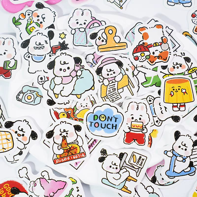 

[WindHeart] 1 box 40 pcs sticker simple puppy life cute stickers box
