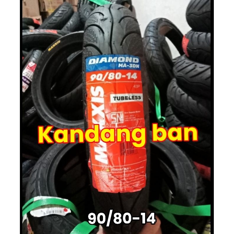 BAN MAXXIS RING 14 TUBELESS DIAMOND 90/80-14 BAN BARU ,GRATIS PENTIL, 100% ORIGINAL