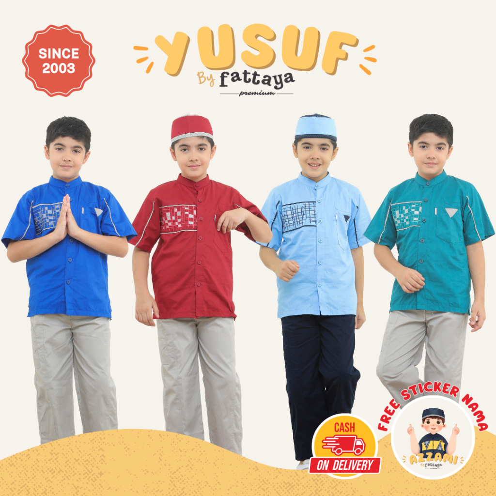 Fattaya Premium Koko Anak Yusuf - Baju Muslim Laki-laki Busana Putra Islami untuk Buah Hati Setelan 