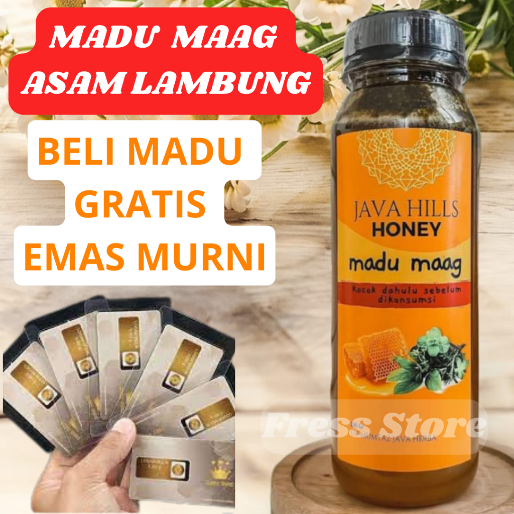 

Madu maag maagh Lambung obat herbal asli 100% alami radang Asam Lambung imunitas tubuh 350 Gram