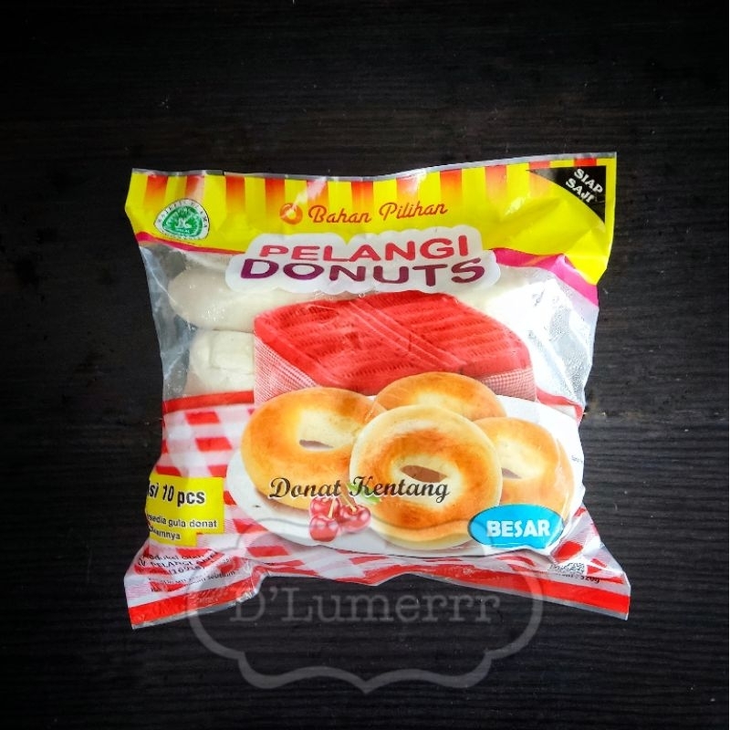 

Donat Kentang Besar Pelangi isi 10 (520gr)