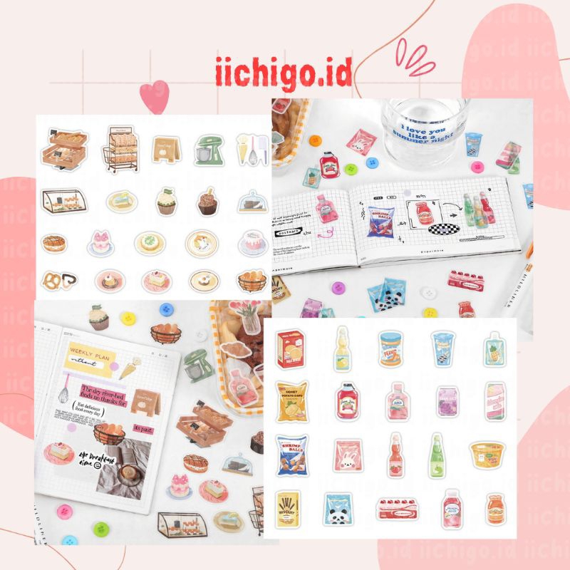 

groceries supermarket cute sticker/stiker lucu sharing [5pcs]