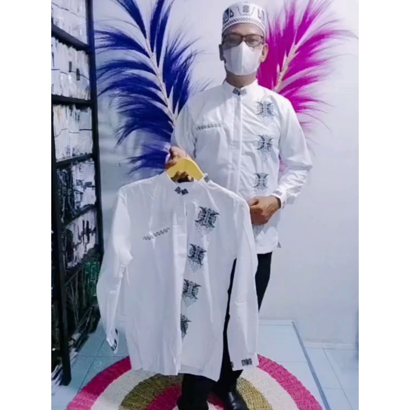 Baju koko bordir motif pintu Aceh original