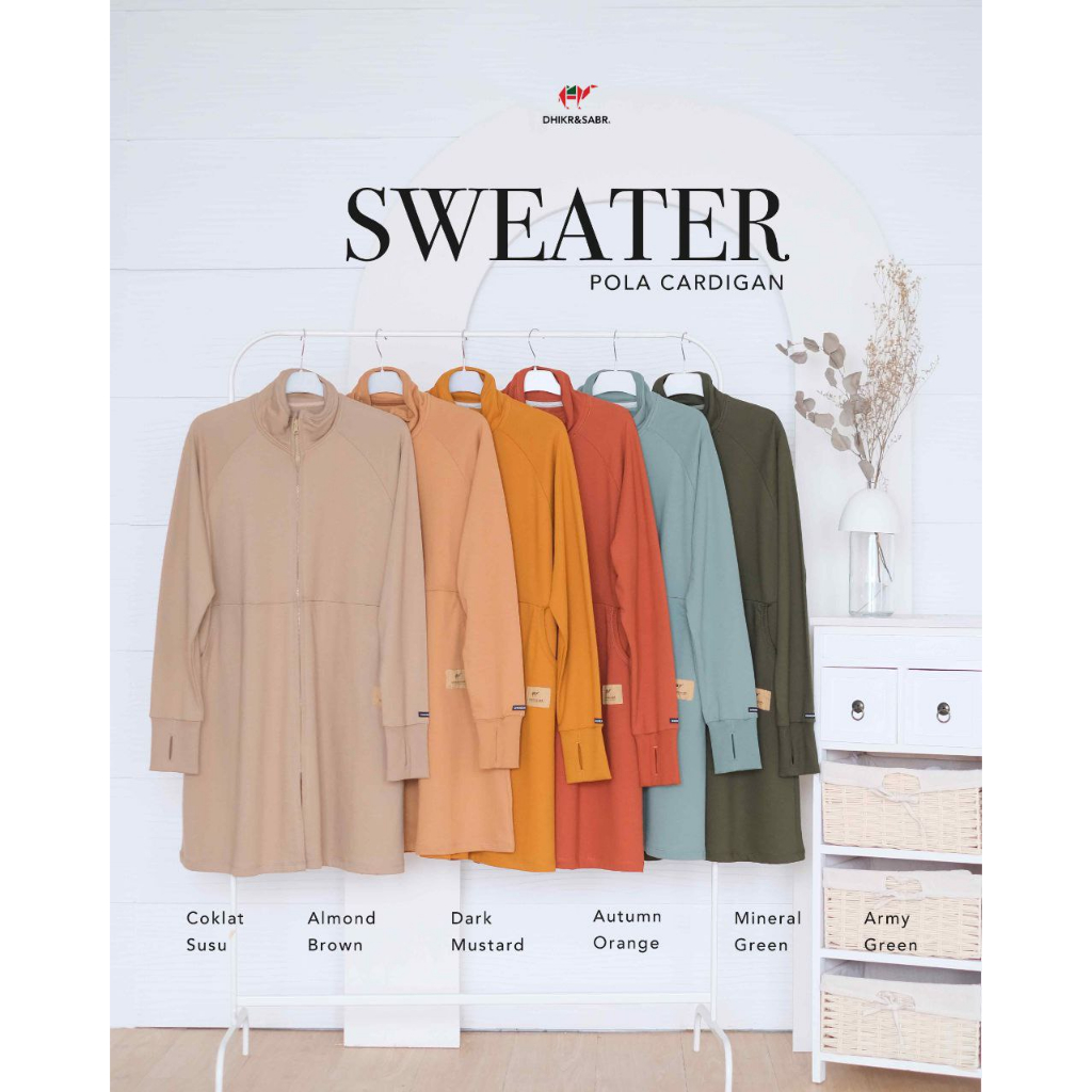 NEW SERIES SWEATER CARDI HITAM DHIKR | DHIKR SABR