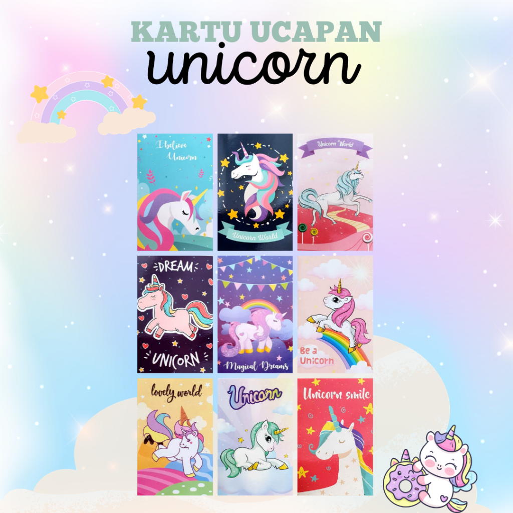 

Kartu Ucapan Seri Unicorn / Unicorn Greeting Cards