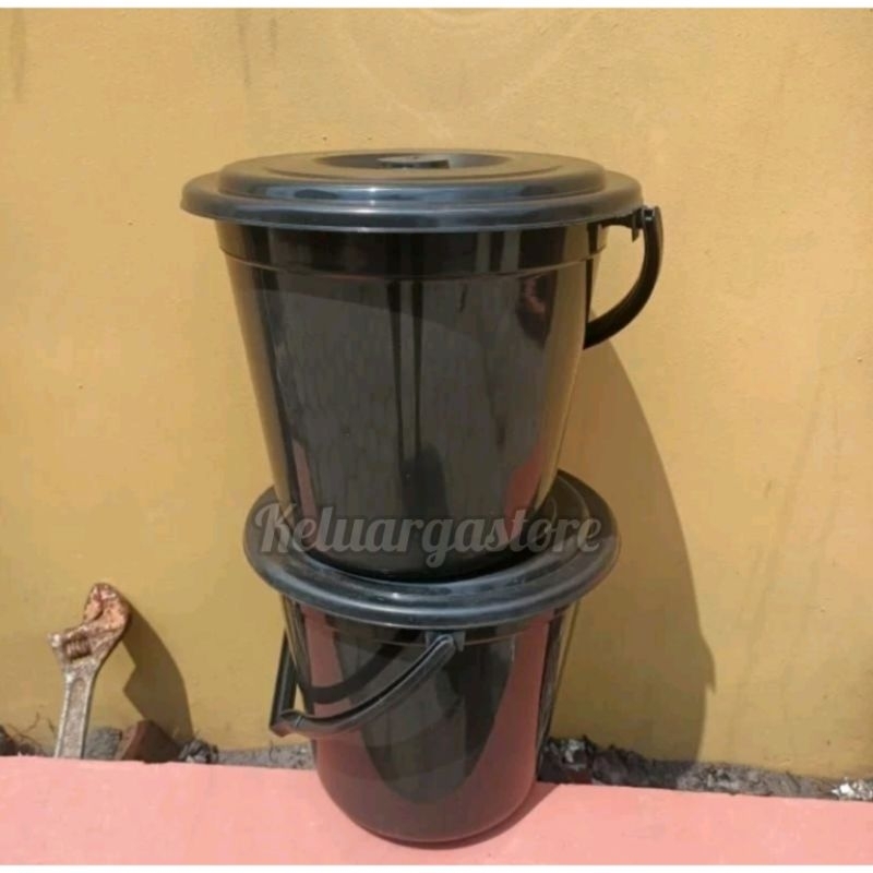 ember timba hitam 3 galon + tutup  11 liter  tasyukuran / air, slametan / syukuran / hajatan