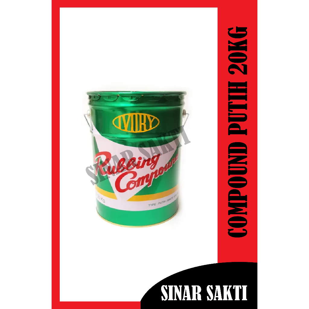 Rubbing Compound Putih Ivory / Kompon Putih 20kg / Pail / Pel compon poles - sumajaya