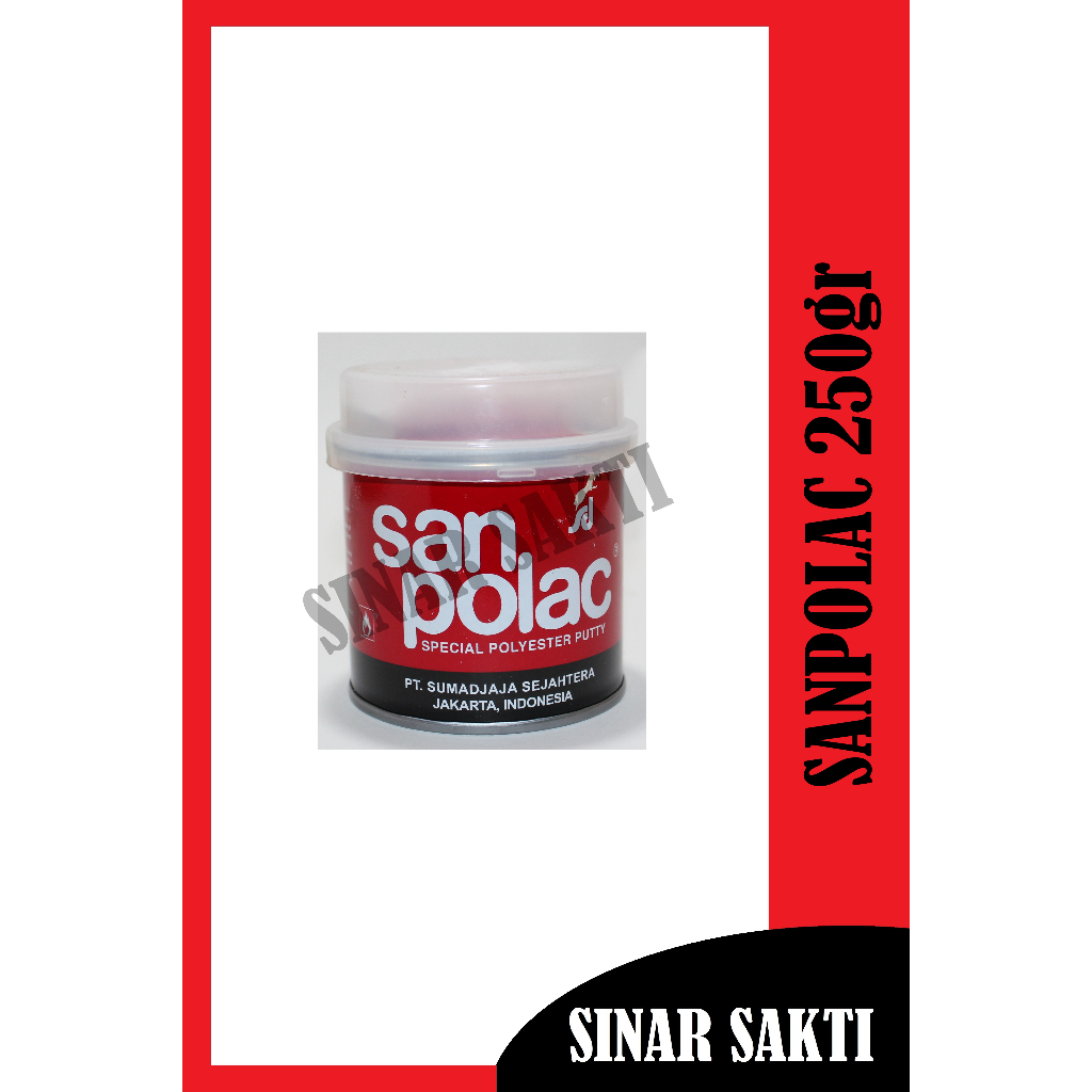 Sanpolac 250gr / Sanpolac 1/4 / Sanpolac Kecil include hardener 1 set - DEMPUL PLASTIK UNTUK OTOMOTI