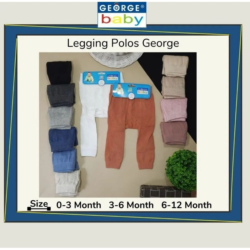 Legging George Polos Buka Kaki / Legging Bayi buka kaki