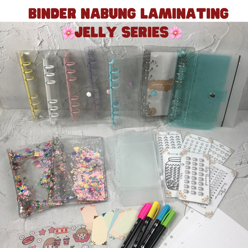 

PAKET LENGKAP BINDER NABUNG VELLUM PAPER LAMINATING A6 JELLY SERIES - BUDGETING PLANER BOOK - BUKU KEUANGAN - NABUNG SERU