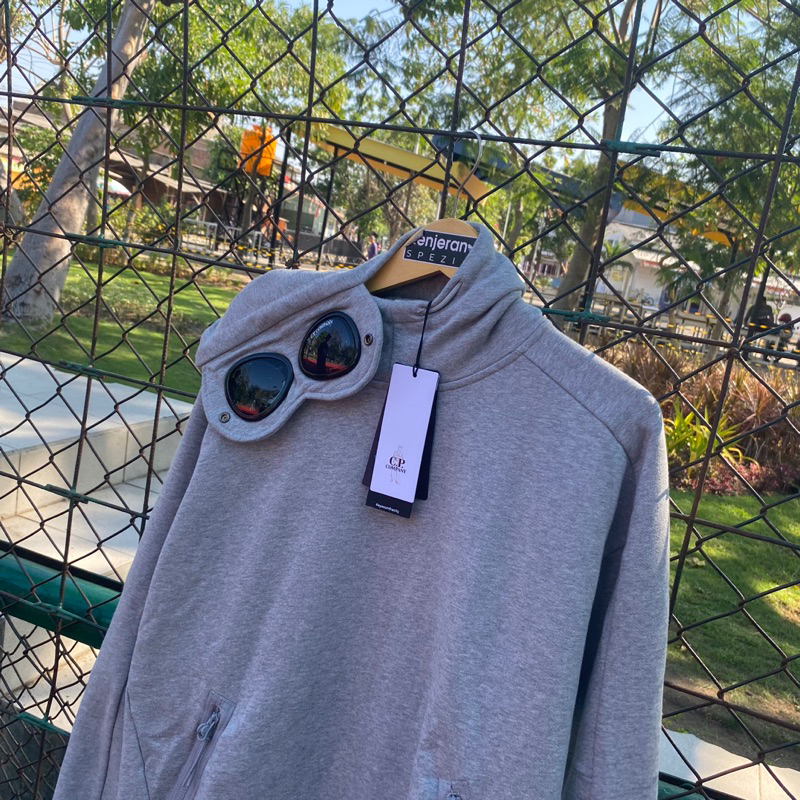 Hoodie Cp Company Lens Grey