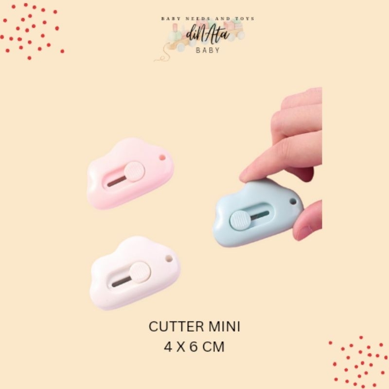 

[ DINATA Baby ] Cutter Mini Portable Cutter Polos Travel Kit Pemotong Kertas Paper Cutter Lucu