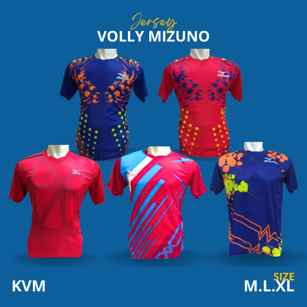 KVM Kaos Baju Jersey Voli Mizuno Kaos Volly Jersey Volly Atasan Volly Vollyball