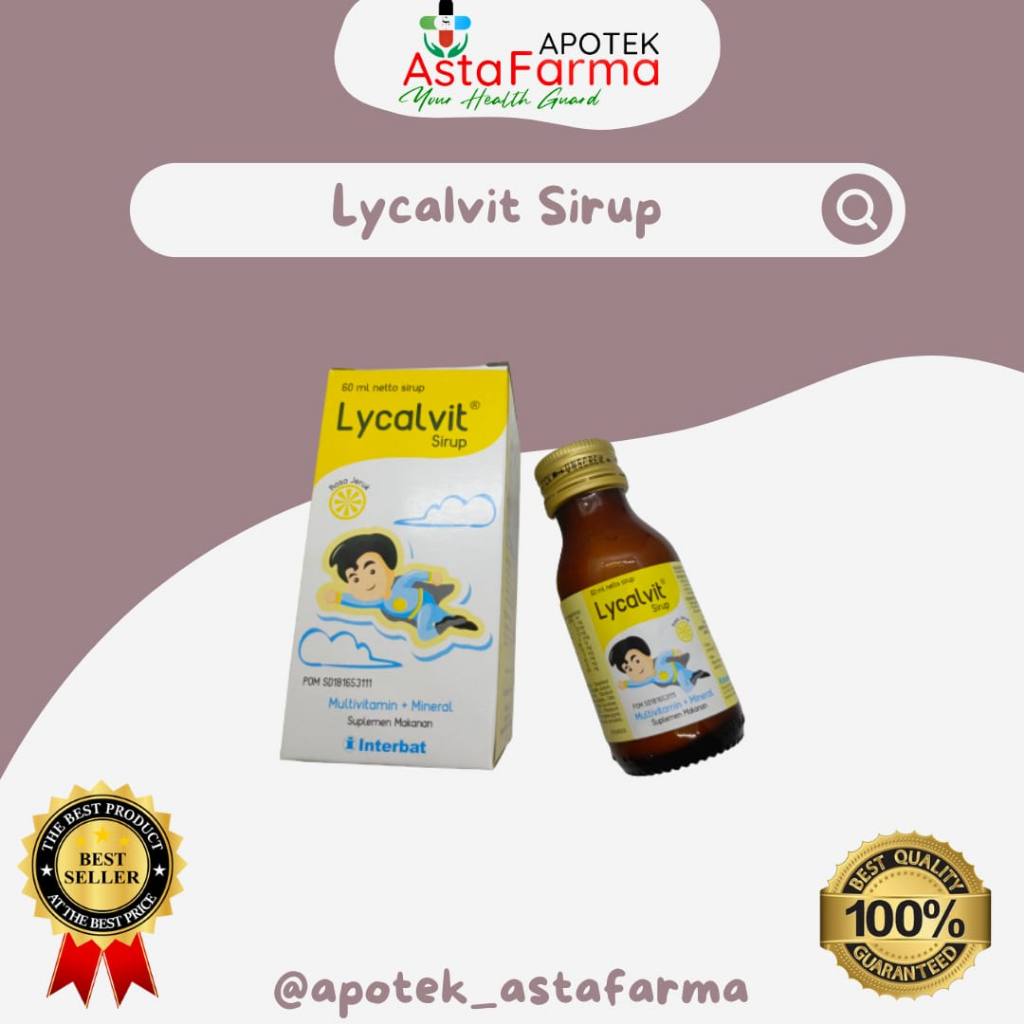 Multivitamin & Kalsium Anak Lycalvit Sirup 60ml