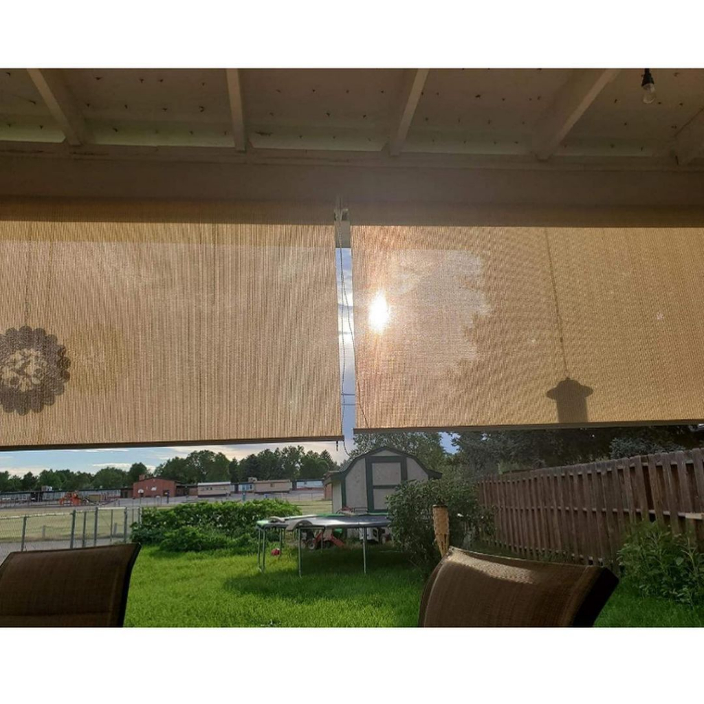 Roller Blind Outdoor SUNTEX Solar Screen Tampias Tahan Air Hujan Tirai Krei Outdoor
