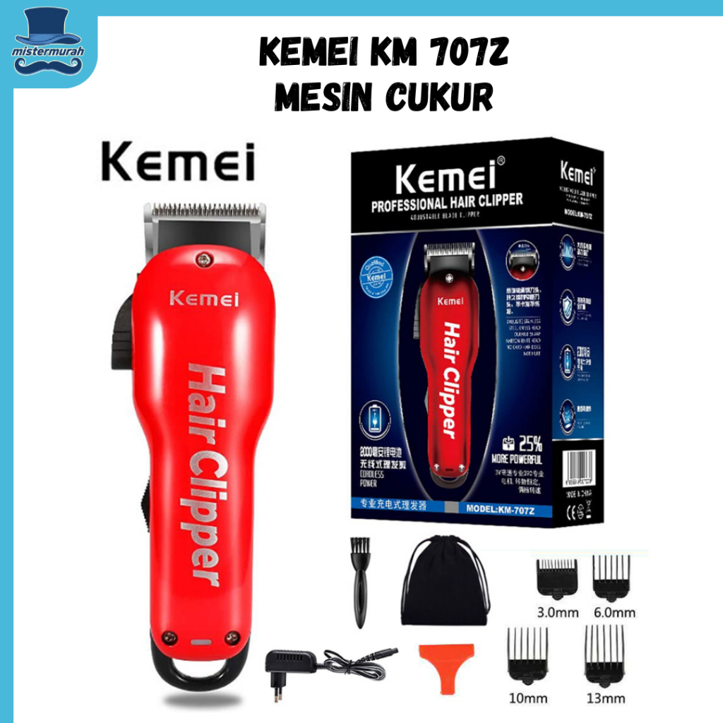 Kemei 707z Mesin Alat Potong Cukur Rambut Listrik Elektrik KM 707Z Electric Hair Clipper Cordless Ba