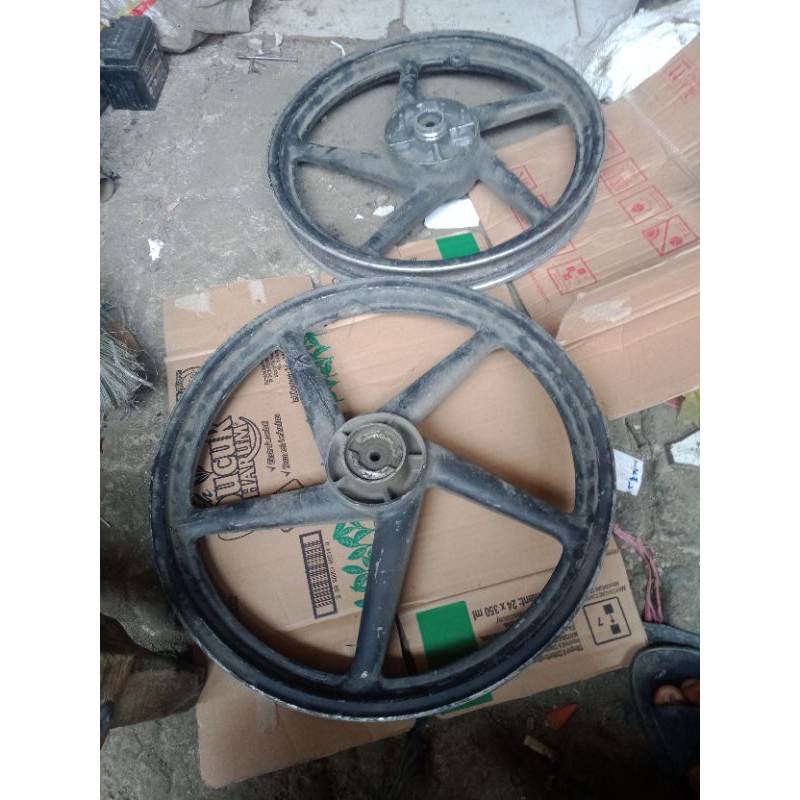pelek resing depan belakang samaseh palang 5 asli ori copotan seken orjinal