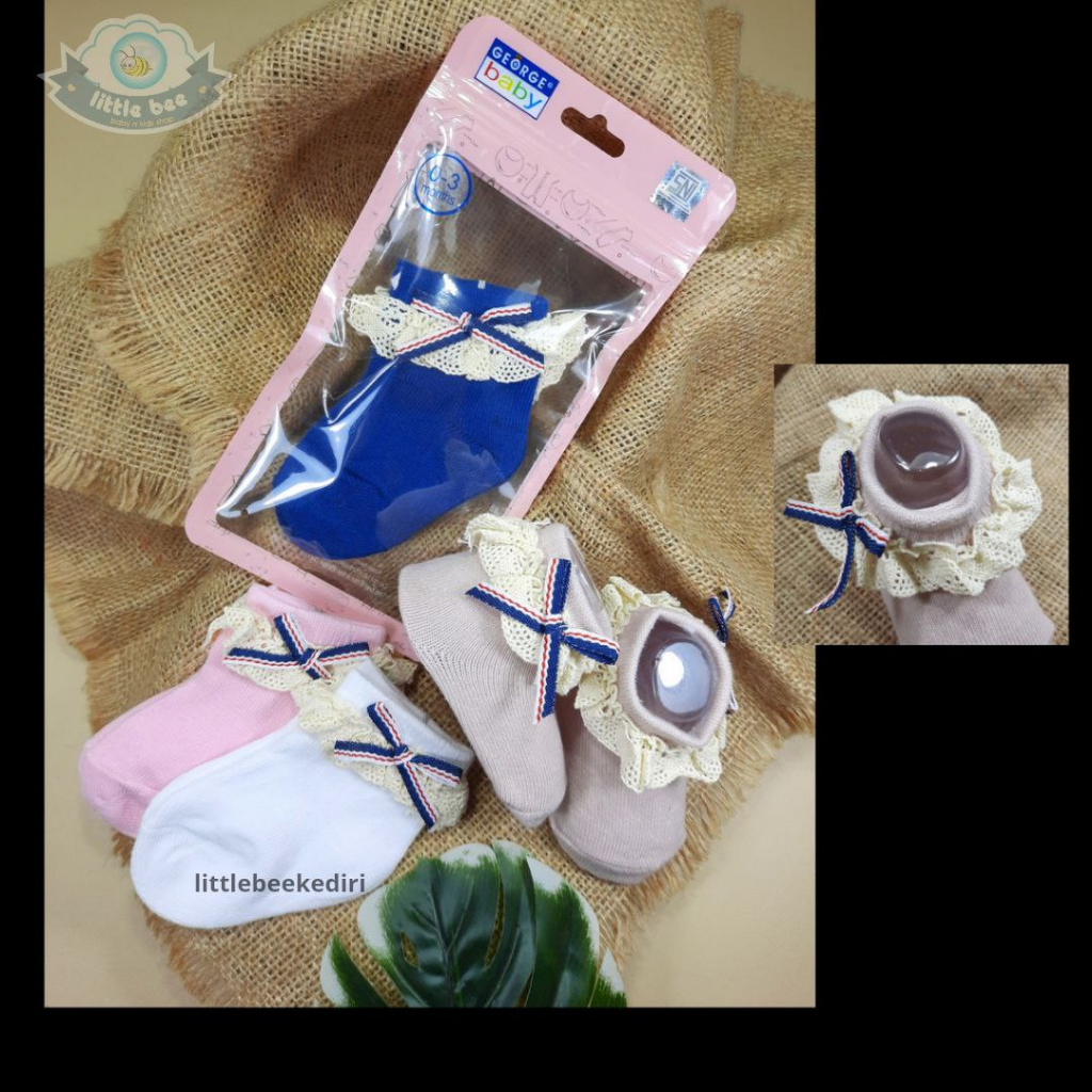 George Baby Kaos Kaki Bayi Cewek Renda / George Baby Kaos Kaki Baby Girl