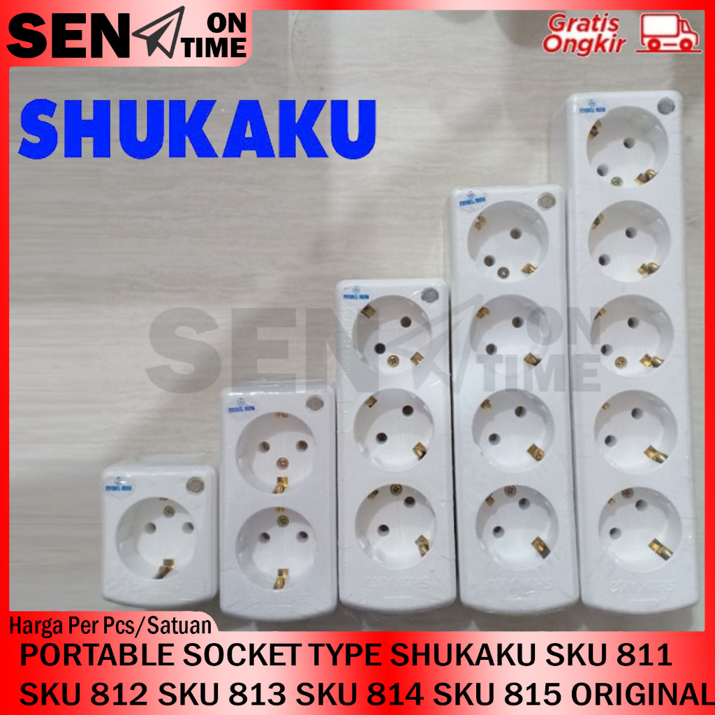 PORTABLE SOCKET TYPE SHUKAKU SKU 811 SKU 812 SKU 813 SKU 814 SKU 815 STOP KONTAK TANPA KABEL KABAL C