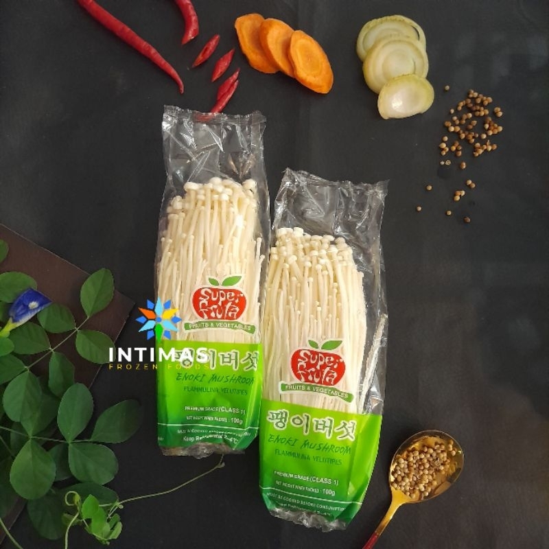 

Enoki Mushroom Jamur Sepasang 2 Plastik 200g