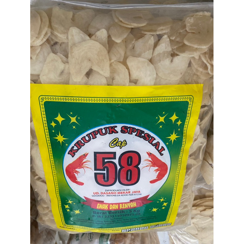 

KERUPUK UDANG CAP 58 MENTE 500GRAM