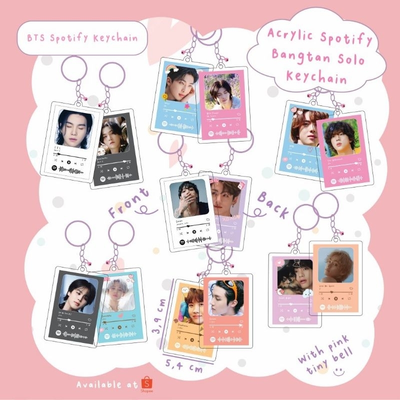 [Jinnie's_Earth] BANGTAN SOLO ACRYLIC SPOTIFY KEYCHAIN | BTS SPOTIFY KEYCHAIN | BTS ACRYLIC KEYCHAIN
