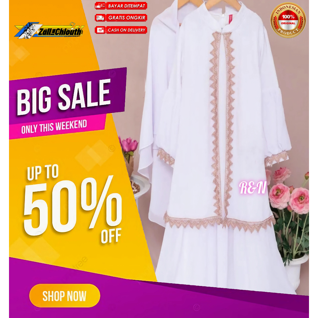 Gamis anak peremepuan set hijab pakaian anak perempuan tanggung gamis anak kids gamis anak umur 3-15