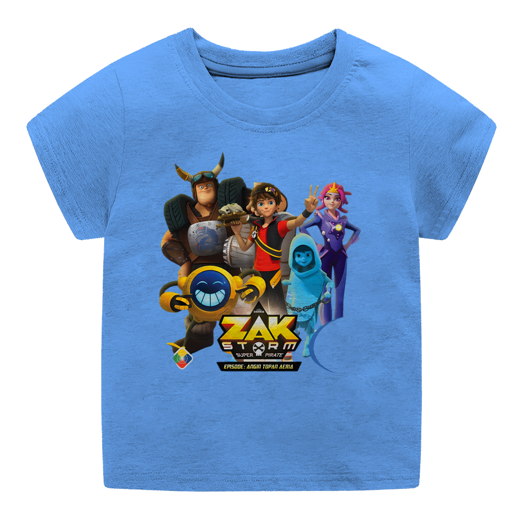 kaos baju anak zak storm free cetak nama