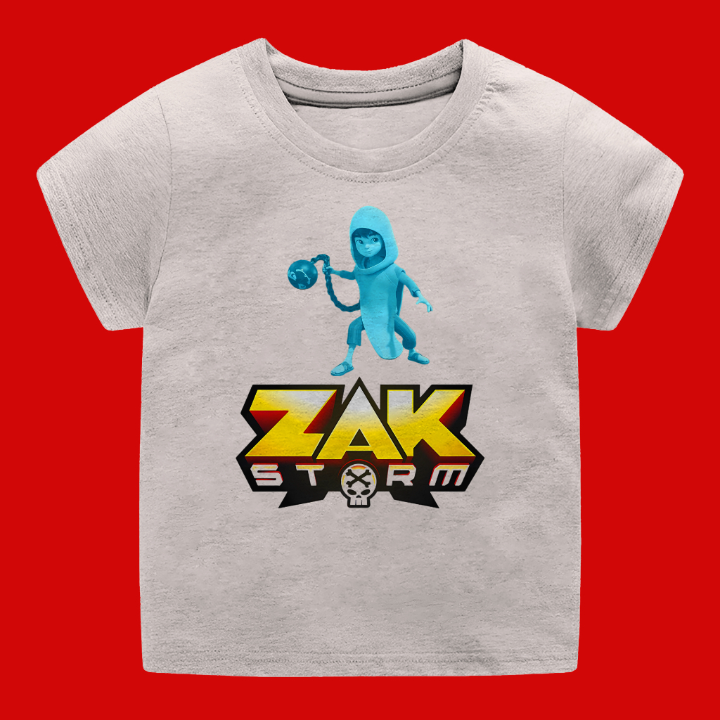 kaos baju anak zak storm free cetak nama
