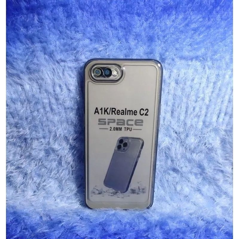 SoftCase Casing Black Hitam Oppo A1k/ C2 Case Slikon Tpu Bening Transparan ProCamera