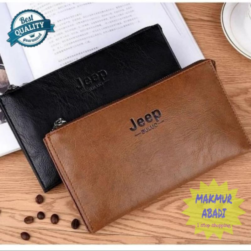 Dompet Import Jeep Buluo Clutch Elegant Luxuzy Zipper Jeep Buluo Wallet