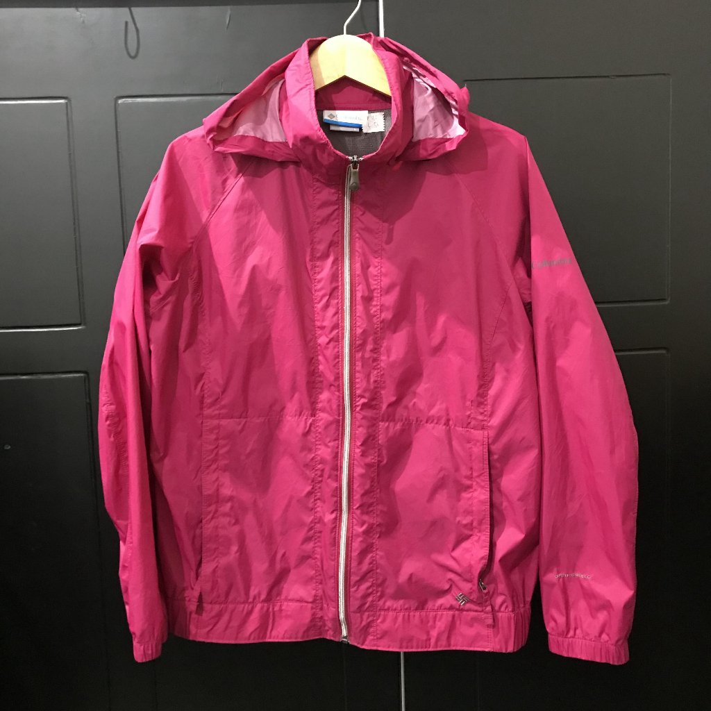 jaket parasut running columbia M ungu dusty